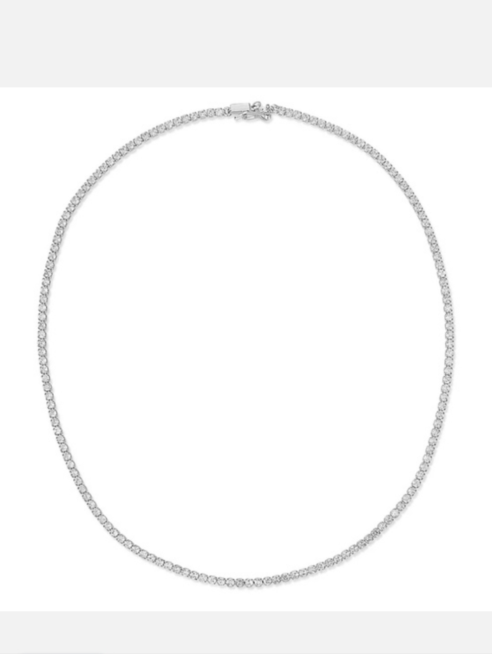 Luv AJ x Alyssa Lynch silver tennis necklace - Picture 2 of 8